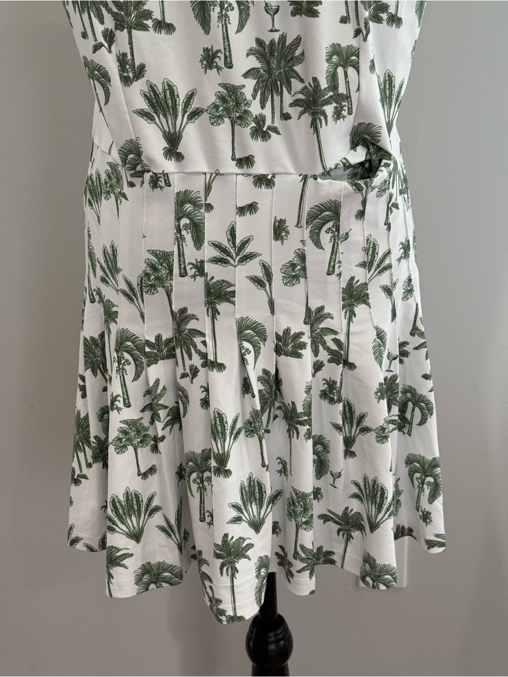 Smith&Quin XLSleeveless White Dress with Green Palm Print w Pocket 393 - Picture 7 of 9